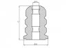 Відбійник амортизатора задній лівий/правий (висота 123мм, поліуретан) FORD MONDEO III 1.8-3.0 10.00-03.07 TEDGUM 14227 (фото 2)