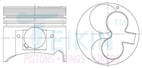 Фото автозапчастини поршни стандарт (STD) (к-кт на мотор) Isuzu 4EE1-T Alfin TEIKIN 39189ASTD