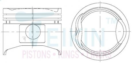 Фото автозапчасти поршень с пальцем (к-кт на двигатель) B6, TEIKIN 42171.STD