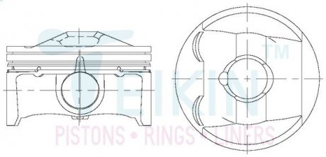 Фото автозапчасти поршень без колец Mazda PE-VPS/PE5 d83.5 STD (PEY2-11-SA0A) TEIKIN 42220STD