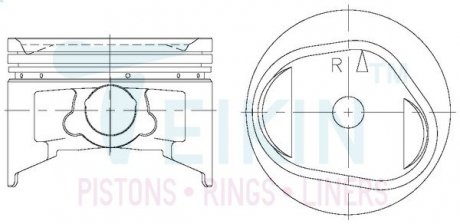 Фото автозапчастини поршни ремонт (+0.50мм) (к-кт на мотор) Mitsubishi 6G72 New TEIKIN 43220050