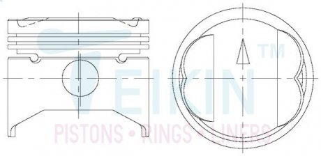 Фото автозапчасти поршни ремонт (+0.50мм) (к-кт на мотор) Mitsubishi 4G11 TEIKIN 43616050