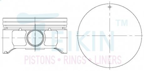 Фото автозапчастини поршень без кілець Nissan VQ35DE V6 DOHC 24V d95.5+0.5 (A2010-4W161) TEIKIN 44332050