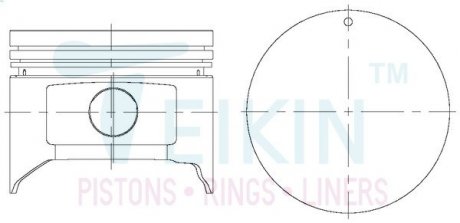 Фото автозапчасти поршни стандарт (STD) (к-кт на мотор) Nissan TB45DE/TB48DE TEIKIN 44347STD