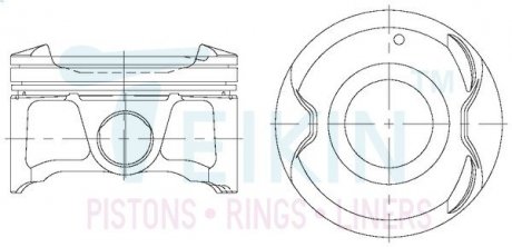 Фото автозапчасти поршень без колец Nissan QR25DE-IV d89.0+0.50 (A2010-JG31A) TEIKIN 44349050