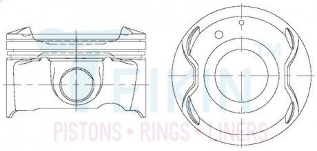 Фото автозапчасти поршни +0.50mm (к-кт на мотор) QR25DE 2014-- Nissan X-Trail T32, Rogue, Teana TEIKIN 44357050