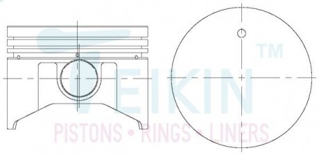 Фото автозапчасти поршни стандарт (STD) (к-кт на мотор) Nissan SR20DE TEIKIN 44601STD
