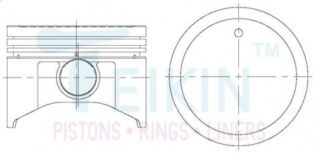 Фото автозапчастини поршни стандарт (STD) (к-кт на мотор) Nissan SR20DE TEIKIN 44652STD (фото 1)
