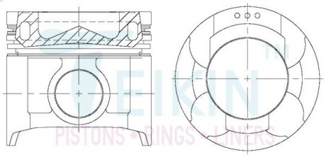 Фото автозапчасти поршни стандарт (STD) (к-кт на мотор) NISSAN YD22DDT ETI Alfin Gallery TEIKIN 44685AGSTD (фото 1)