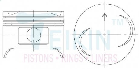 Фото автозапчасти поршень без колец Suzuki G13 d74.0+0.50 (12111-82010) TEIKIN 451264050