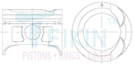 Фото автозапчасти поршень с пальцем (к-кт на двигатель) M15A-II, TEIKIN 45657050
