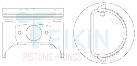 Фото автозапчасти поршни стандарт (STD) (к-кт на мотор) Toyota 2Y TEIKIN 46119STD