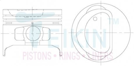 Фото автозапчасти поршень с пальцем (к-кт на двигатель) Toyota 1,3L (2E), TEIKIN 46141050 (фото 1)