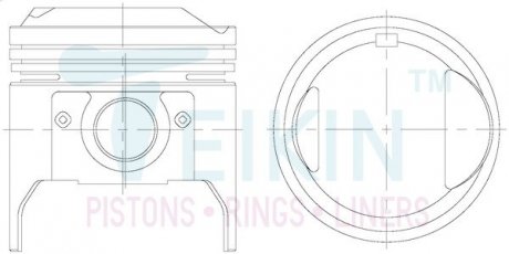 Фото автозапчасти поршни стандарт (STD) (к-кт на мотор) Toyota 2T-U TEIKIN 46211STD