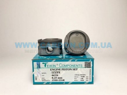 Фото автозапчастини поршни +0.25mm (к-кт на мотор) 1ZZ-FE Toyota Corolla, Celica, RAV-4 TEIKIN 46334025