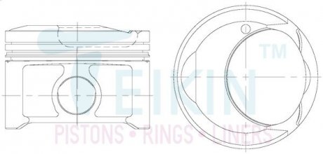 Фото автозапчастини поршень без кілець Toyota 1AZ-FSE d86.0+0.50 (13211-28040-A0) TEIKIN 46365050