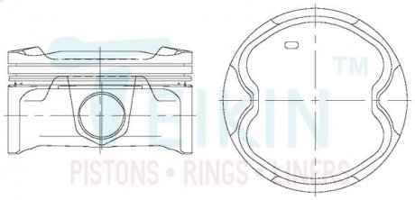 Фото автозапчастини поршень без кілець Toyota Land Cruiser Prado 1GR-FE-II (2009-) d94.0+0.50 (13101-31120) TEIKIN 46703050