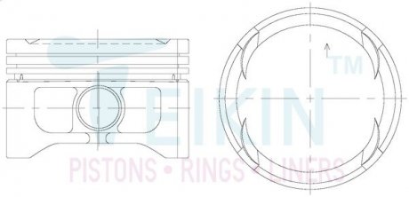 Фото автозапчасти поршни ремонт (+0.50мм) к-кт на мотор VW 1,4L (AFH,AFK,AHW,BBZ,BBY,AUA,AUB,AXP,AQQ,ANM,APE) TEIKIN 48608050