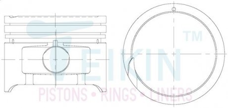 Фото автозапчастини поршни ремонт (+0.50мм) к-кт на мотор TEIKIN 51129050