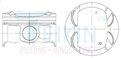Фото автозапчасти поршень с пальцем (к-кт на двигатель) Subaru FB20, TEIKIN 55110STD