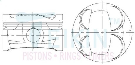 Фото автозапчастини поршень без кілець BMW N12B16A/Peugeot EP6 d77.0 мм STD TEIKIN 67108STD
