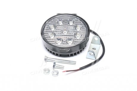 Фото автозапчастини фара LED додаткова GOLD 24V/27W, 9 діод, (кругла), широкий промінь TEMPEST TP 02-57-046