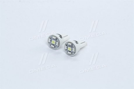 Фото автозапчастини лампа LED б / ц габарит і панель приладів T10-5SMD W2.1x9.5d 12V WHITE 2шт. блістер TEMPEST TP-203T10-12V (фото 1)