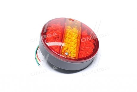 Ліхтар задній круглий LED (червоний-жовтий) із покажчиком повороту TEMPEST TP 97-27-95 (фото 1)