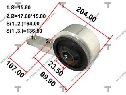 Фото автозапчастини сайлентблок важеля nissan teana 03-08 TENACITY AAMNI1032