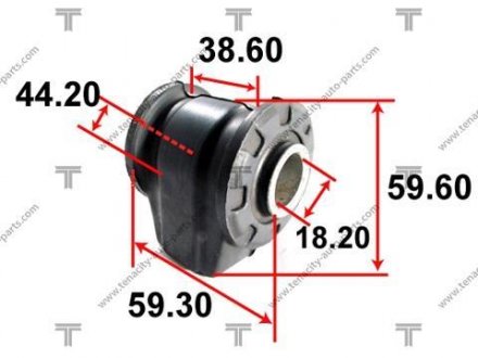 Фото автозапчастини сайлентблок важеля toyota corolla 1.6 87-91 TENACITY AAMTO1005