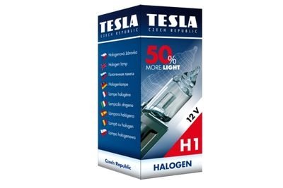 Фото автозапчасти лампа галогенная H1 12V 55W P14,5s +50% Premium Tesla B30101