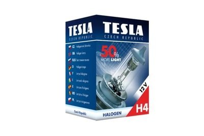 Фото автозапчасти лампа галогенная H4 12V 60/55W P43t +50% Premium Tesla B30401 (фото 1)