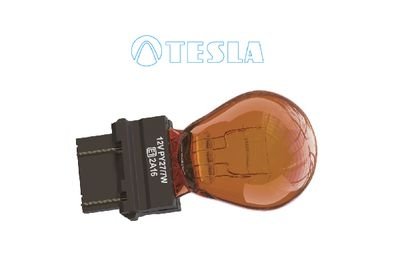 Фото автозапчасти лампа накаливания 12V PY27/7W 27/7W WX2,5x16q AMBER (оранж) (кратно 10) Tesla B77321 (фото 1)