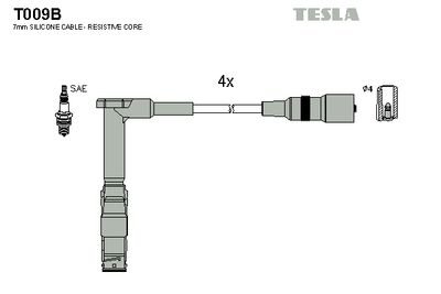 Фото автозапчасти провода высоковольтные, комплект Mercedes-benz C-class (s202) 1.8 (96-00) BLATNA Tesla T009B