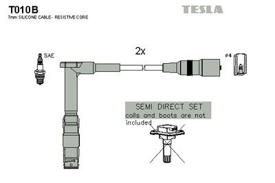 Фото автозапчасти провода высоковольтные, комплект Mercedes-benz Sprinter 2-t 2.3 (95-06) BLATNA Tesla T010B