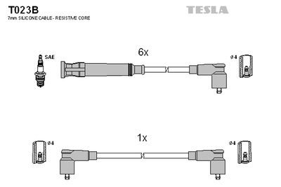 Фото автозапчасти провода высоковольтные, комплект Bmw 3 (E30), 5 (E28) BLATNA Tesla T023B