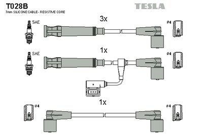 Провода высоковольтные, комплект Bmw 3 (E36) BLATNA Tesla T028B