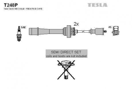 Комплект кабелiв запалювання TESLA Blatna T248P