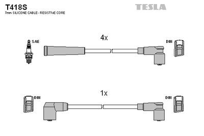 Фото автозапчасти провода свечные 21213 1,7 (силикон) Tesla T418S (фото 1)