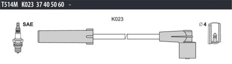 Фото автозапчастини кабель запалювання к-кт Lada Samara 1.5i Tesla T514M