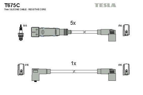 Фото автозапчасти комплект проводів Tesla T675C