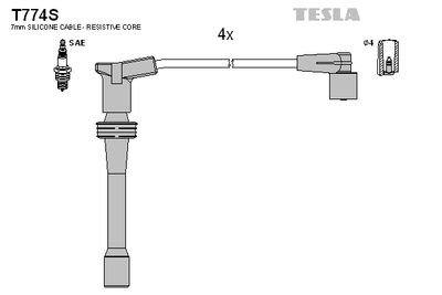 Провода свечные 2110-2112 инж (1,5 16кл) (силикон) Tesla T774S (фото 1)