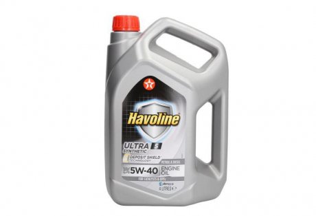 Моторное масло HAVOLINE (4L +) SAE 5W40 API CF; SM; ACEA A3; B3-04; B4; C3-04; BMW LL-04; MB 229.31; MB 229.51; VW 502.00; VW 505.00; VW 505.01 TEXACO HAVOLINE ULTRA S 5W40 4L (фото 1)