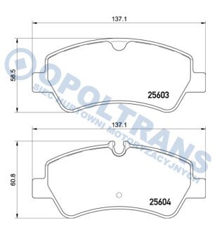 Фото автозапчастини klocki 25603/25604 Ford Transit -15r- /T/ TEXTAR 1001011449