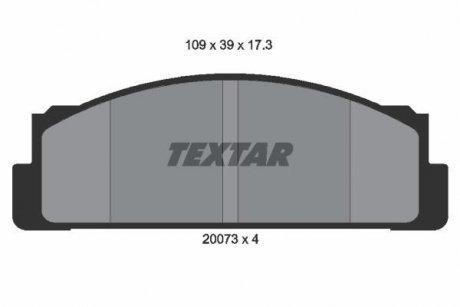 Комплект тормозных колодок. TEXTAR 2007304 (фото 1)
