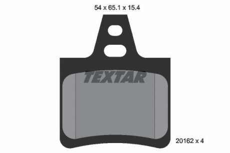 Комплект тормозных колодок. TEXTAR 2016203 (фото 1)