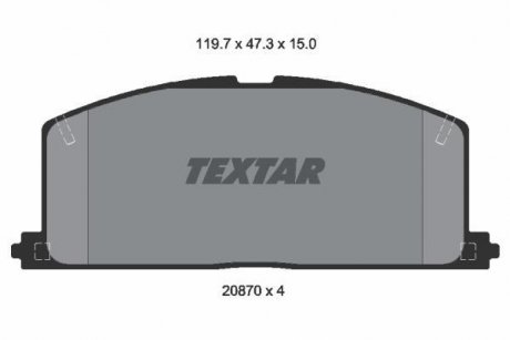 Комплект тормозных колодок. TEXTAR 2087001