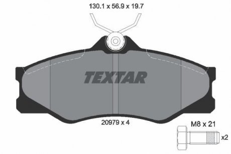 Комплект тормозных колодок. TEXTAR 2097904