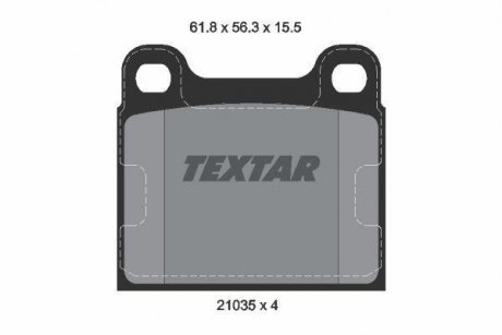 Гальмівні колодки, дискове гальмо (набір) TEXTAR 2103501 (фото 1)