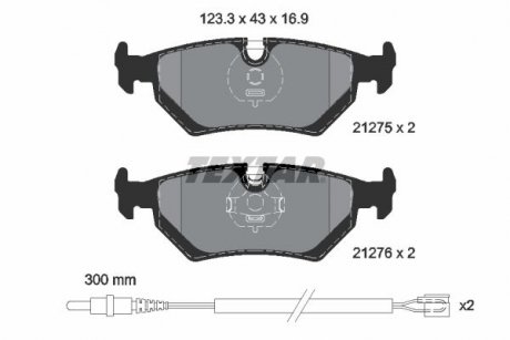 Фото автозапчасти комплект тормозных колодок передний CITROEN EVASION; FIAT SCUDO, ULYSSE; LANCIA ZETA; PEUGEOT 806 1.8-2.1D 06.94-12.06 TEXTAR 2127501